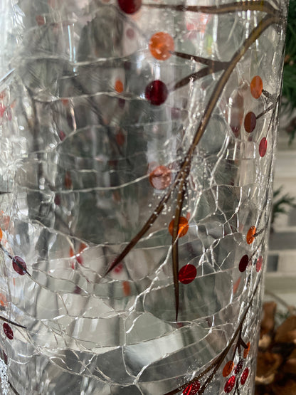 Winter Berry Hurricane Vase