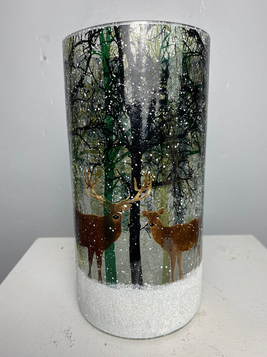 Deer Hurricane Vase