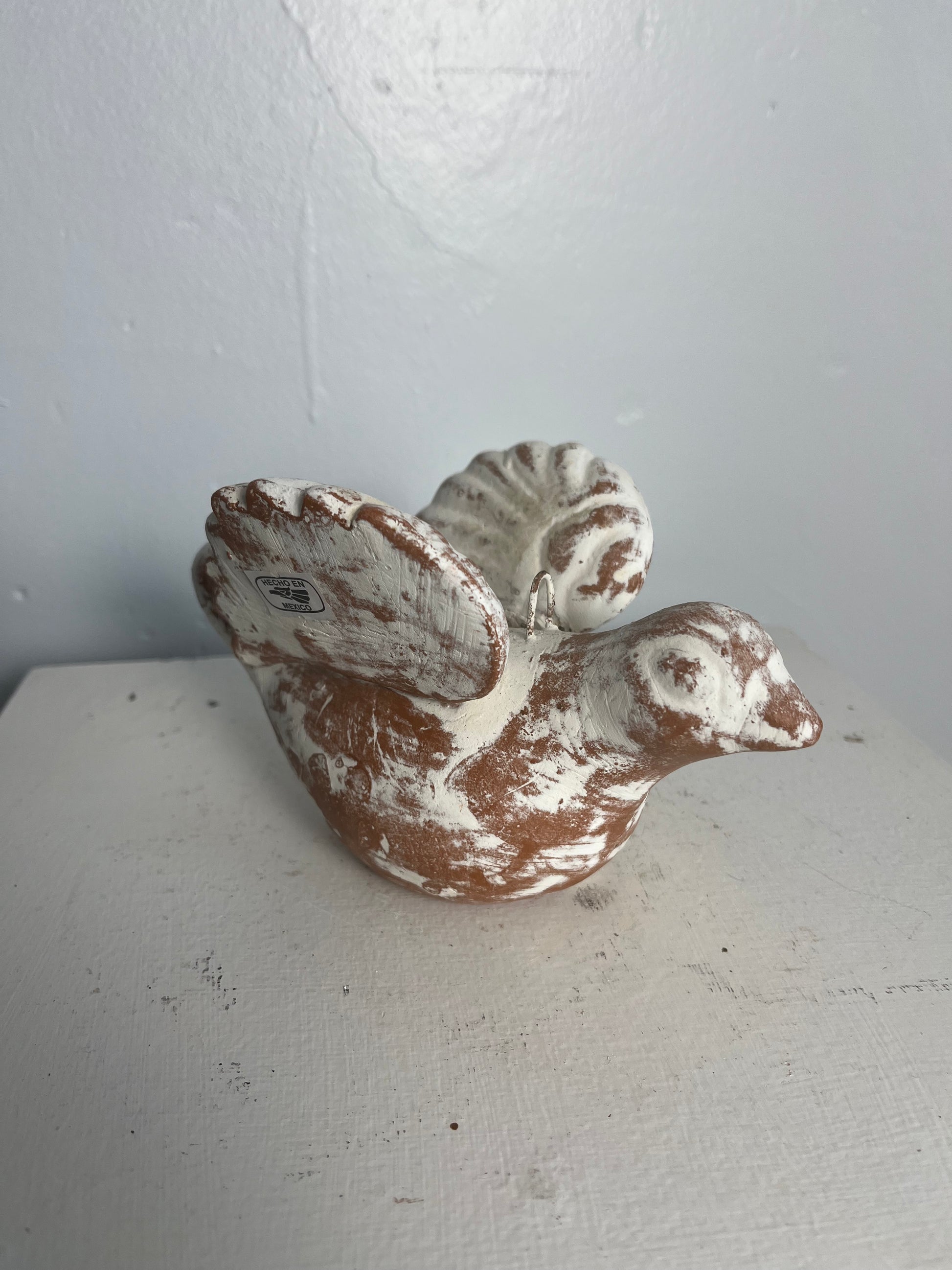 clay bird made in Mexico
