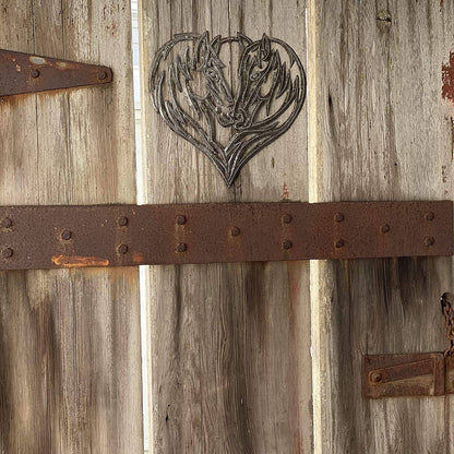 Horse Heart, Western Metal Wall Decor, Recycled