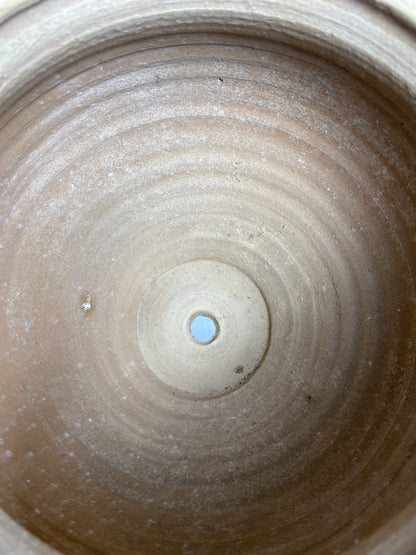 Close-up of inside of terracotta pot