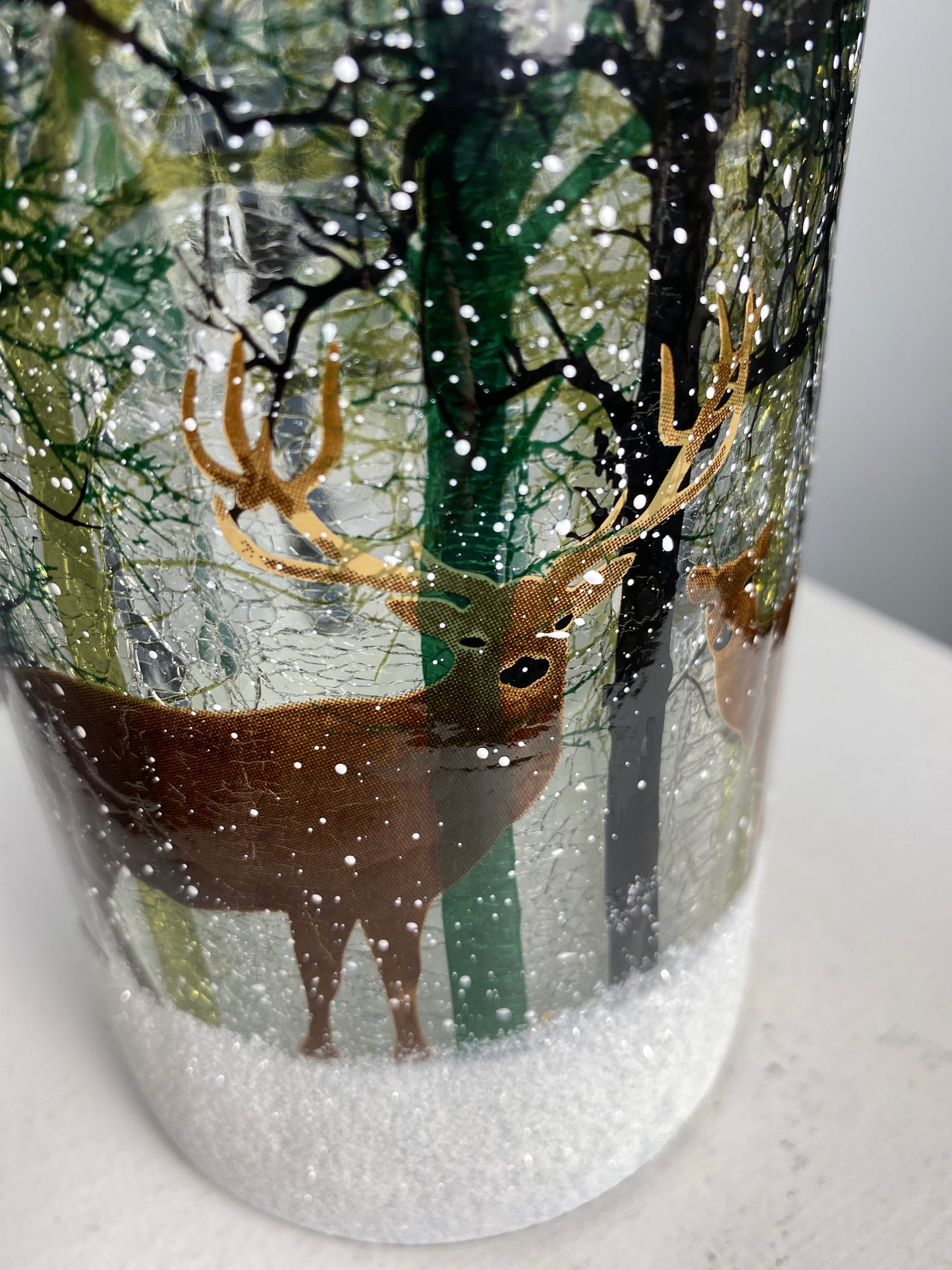 Deer Hurricane Vase