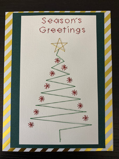 Hand Stitched Greeting Card 5x7