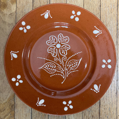 Traditional Portuguese Clay Dessert Plate – Hand Painted 23cm (9")