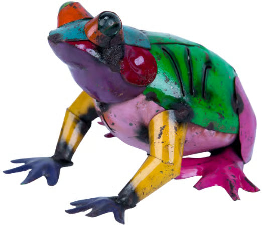 Colourful Frog - Made in Mexico from Recycled Metal