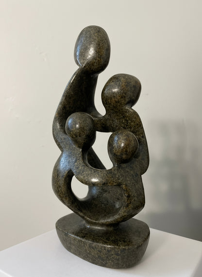 Stone Sculpture family of 4 made in zimbabwe