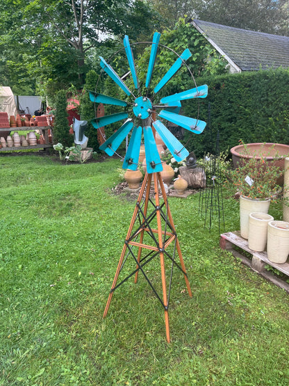 Metal windmill made in Mexico