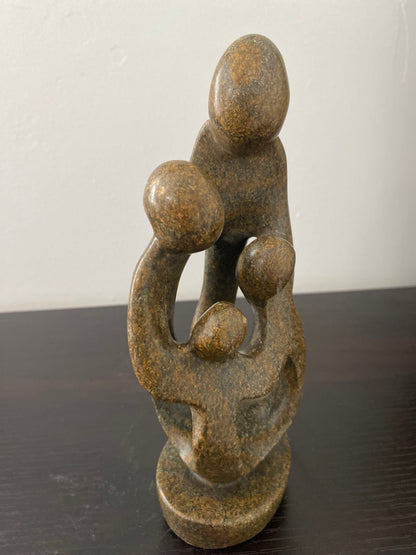 Stone Sculpture of a family of 4 made in Zimbabwe