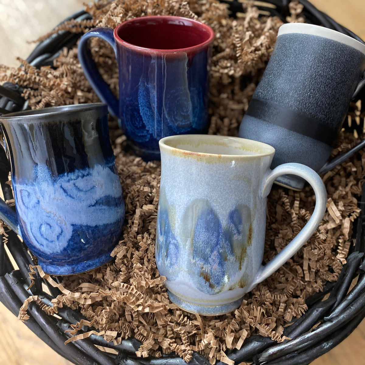 Large Curved Coffee Mug Handmade Pottery - Pavlo Pottery
