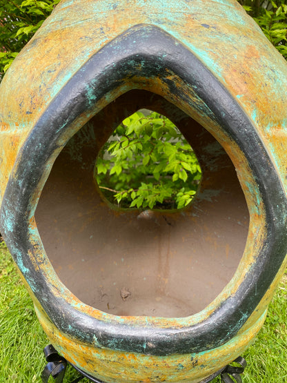 Chiminea Large — Made in Mexico #18 olive green - double opening