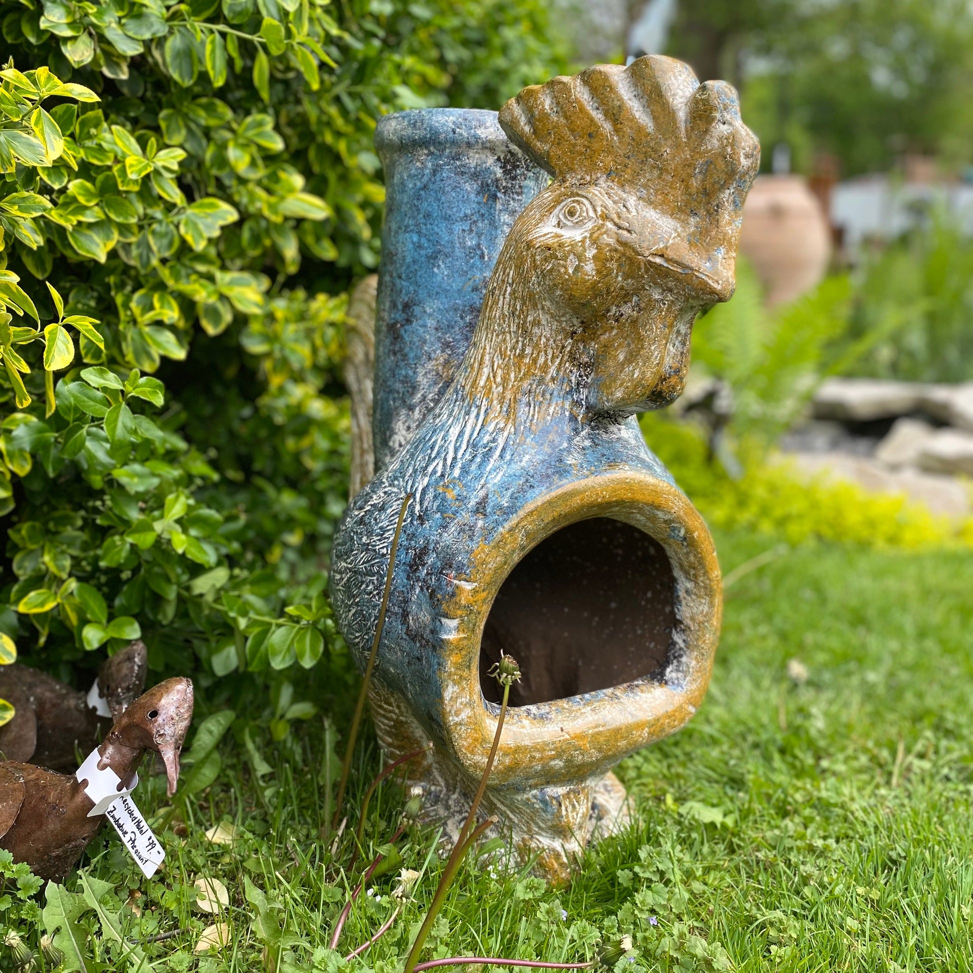 Clay Rooster Chiminea Made in Mexico