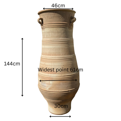 Ampogiatzopitharo Cretan Terracotta Pot measurements