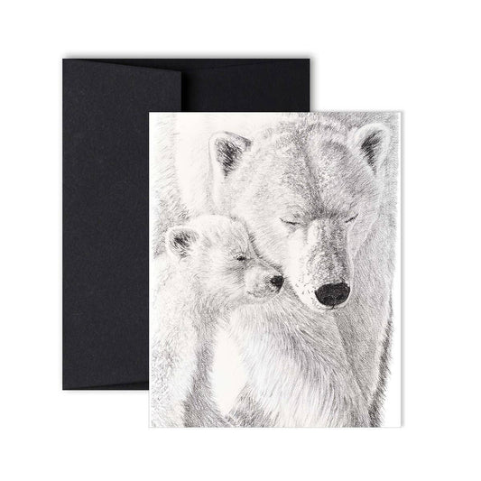 Polar Bear with cub Greeting Card