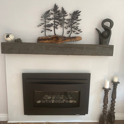 Windswept Trees on Oak Wall Art II - By Cathy Mark