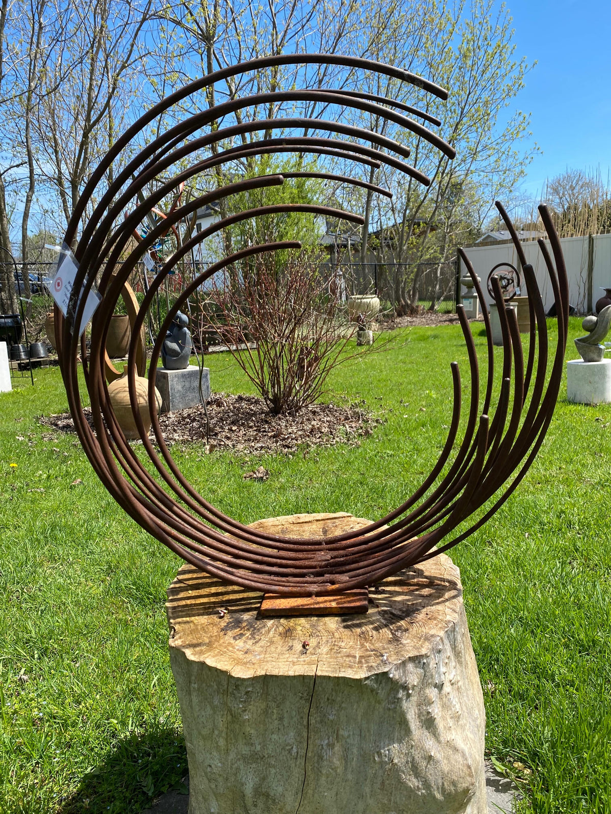 Windswept Arc Metal Garden Sculpture - Made in Canada