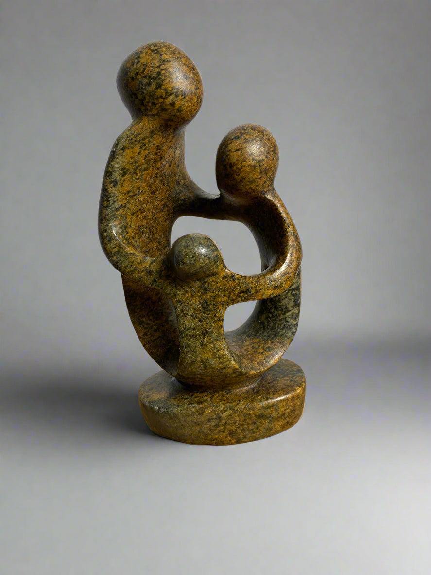 Ukama Family of 4 - Zimbabwe Stone Sculpture
