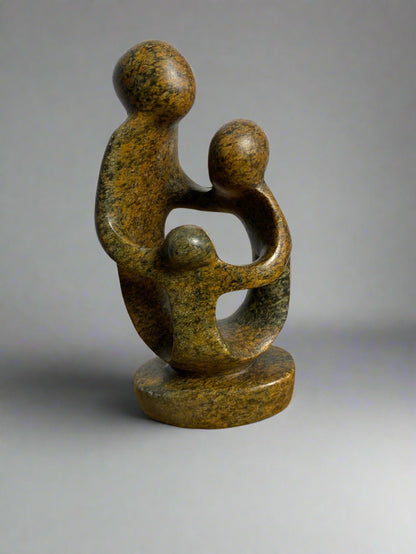Ukama Family of 4 - Zimbabwe Stone Sculpture