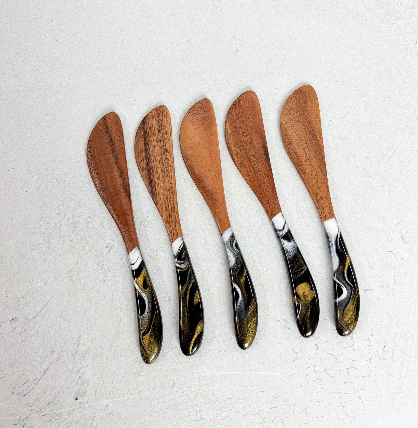 Acacia Cheese Spreader with Resin Accent