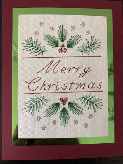 Hand Stitched Greeting Card 5x7