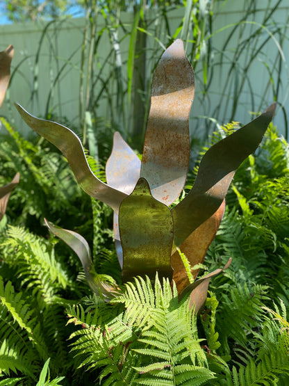 Metal Flora Trio Sculpture