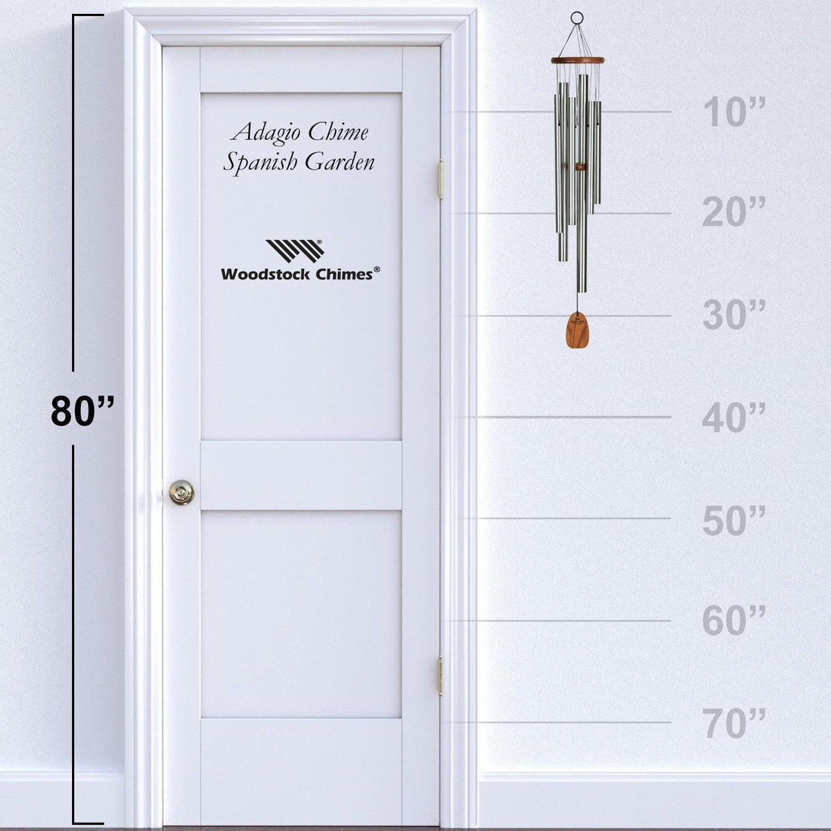 Height of the wind Chime 30"