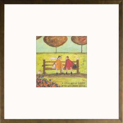 A Good Bit of Gossip – Framed Print by Sam Toft (14" × 14" / 36cm × 36cm)