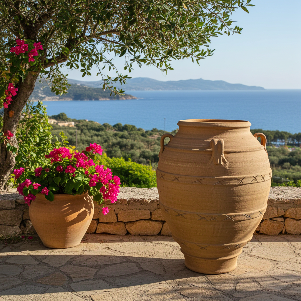 Festos Jar – Handcrafted Cretan Terracotta Wine Jar
