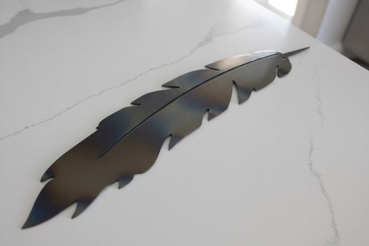 Burnt metal feather