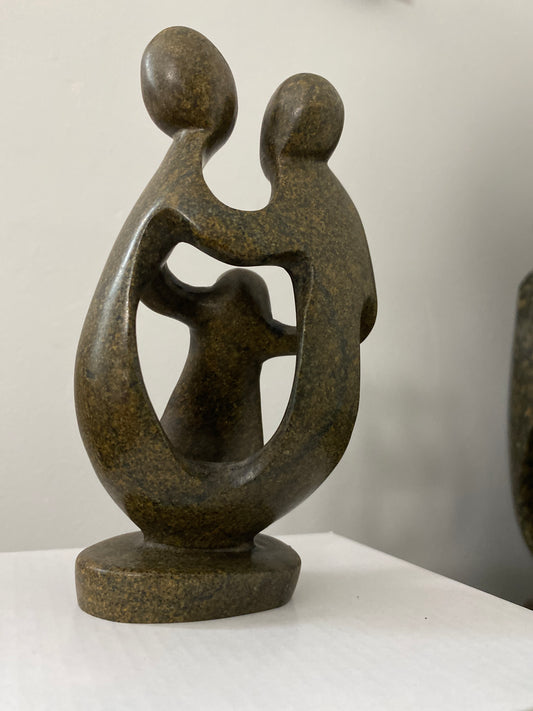 Stone Sculpture family of 3