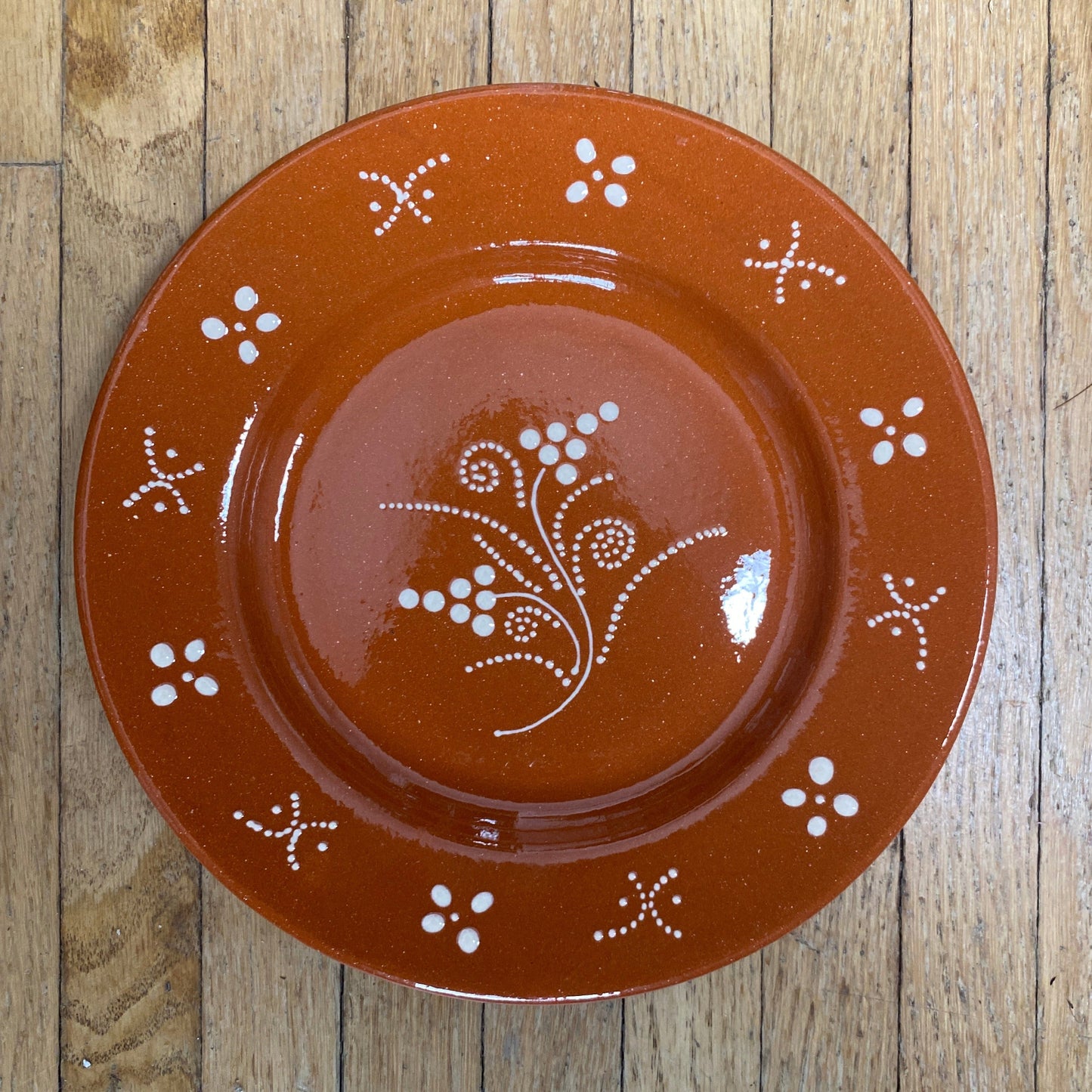Traditional Portuguese Clay Dessert Plate – Hand Painted 23cm (9")