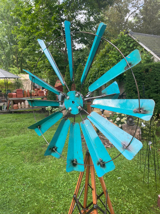 Metal windmill made in Mexico