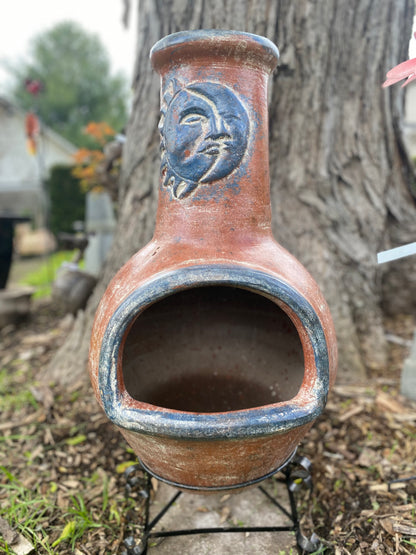 Small Chiminea with Moon Design