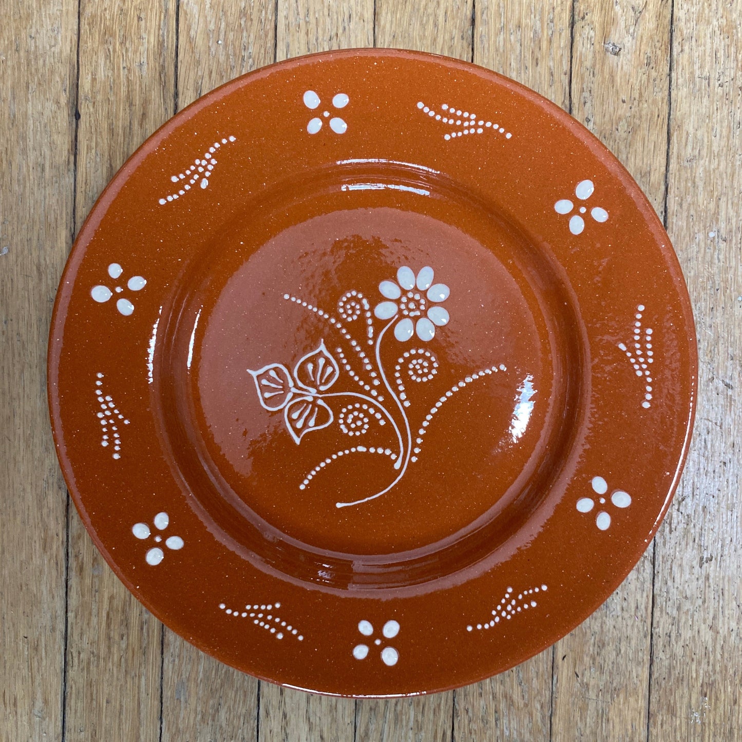 Traditional Portuguese Clay Dessert Plate – Hand Painted 23cm (9")