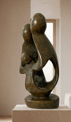 Side view family of 3 sculpture