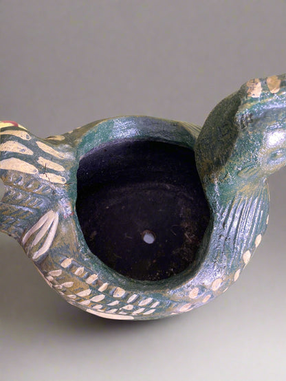 Green Chicken Planter - inside
