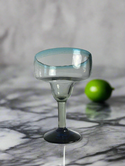 hand blown Mexican margarita glass