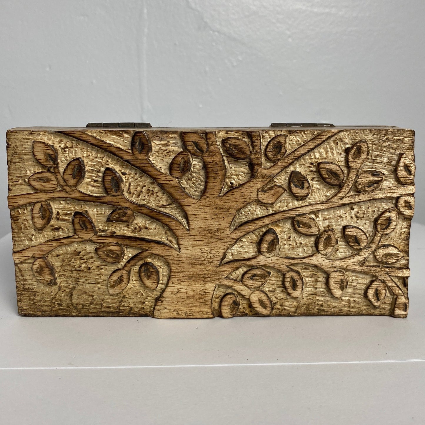 Mango wood tree of life box small