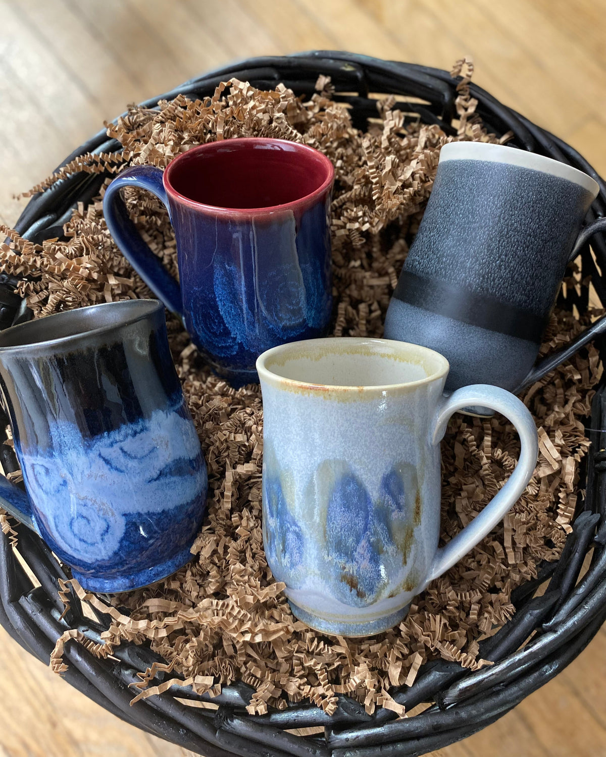 Large Curved Coffee Mug Handmade Pottery - Pavlo Pottery