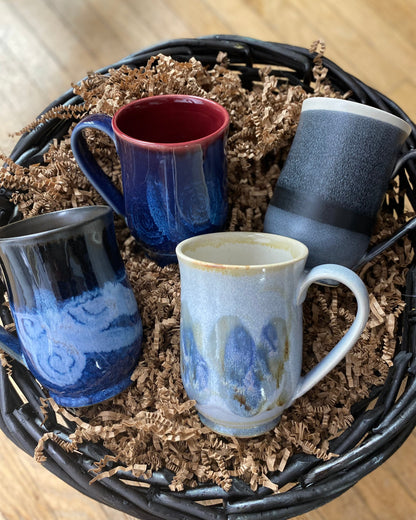 Large Curved Coffee Mug Handmade Pottery - Pavlo Pottery