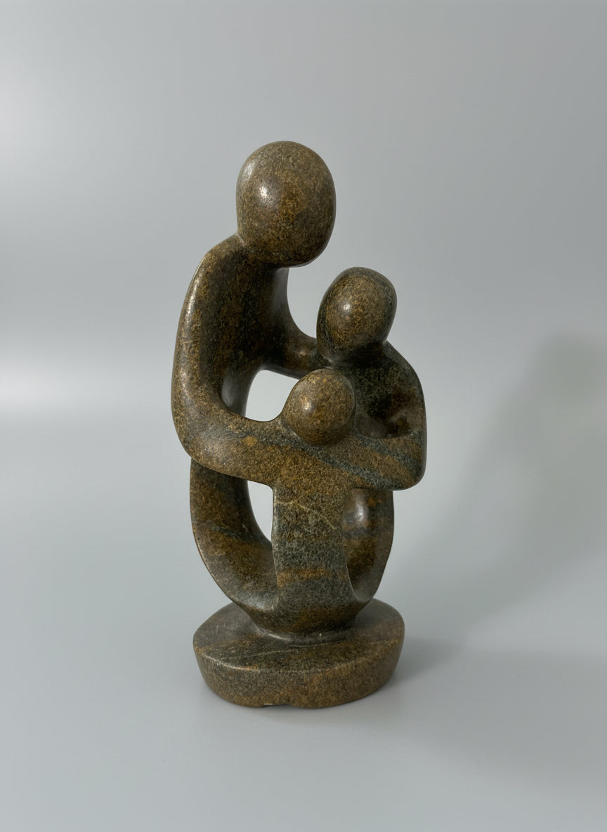 Stone Sculpture family of 3