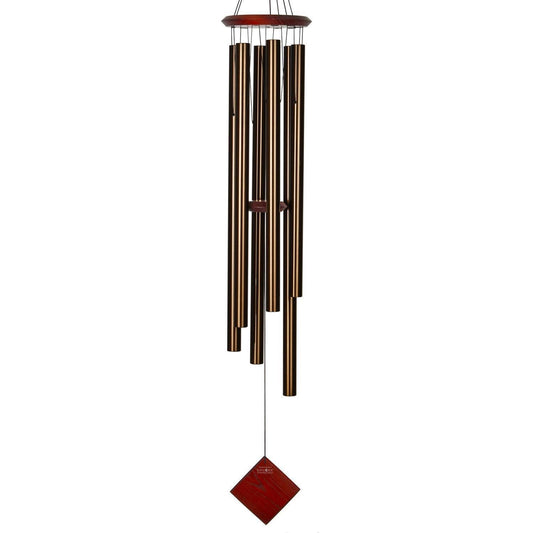 Bronze wind chime with red accents on a white background Chimes of Neptune – Bronze