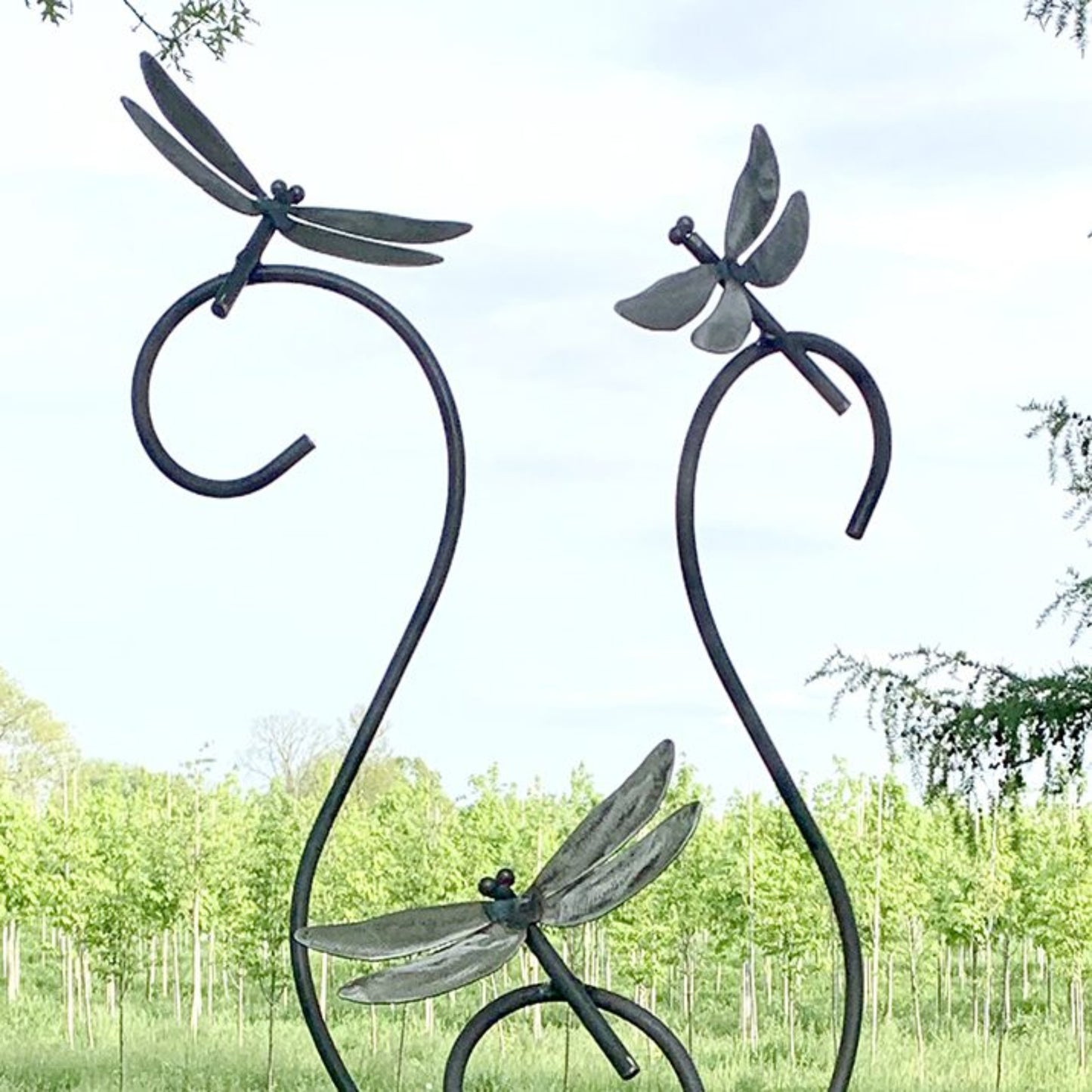 Metal Dragonfly Garden Sculpture
