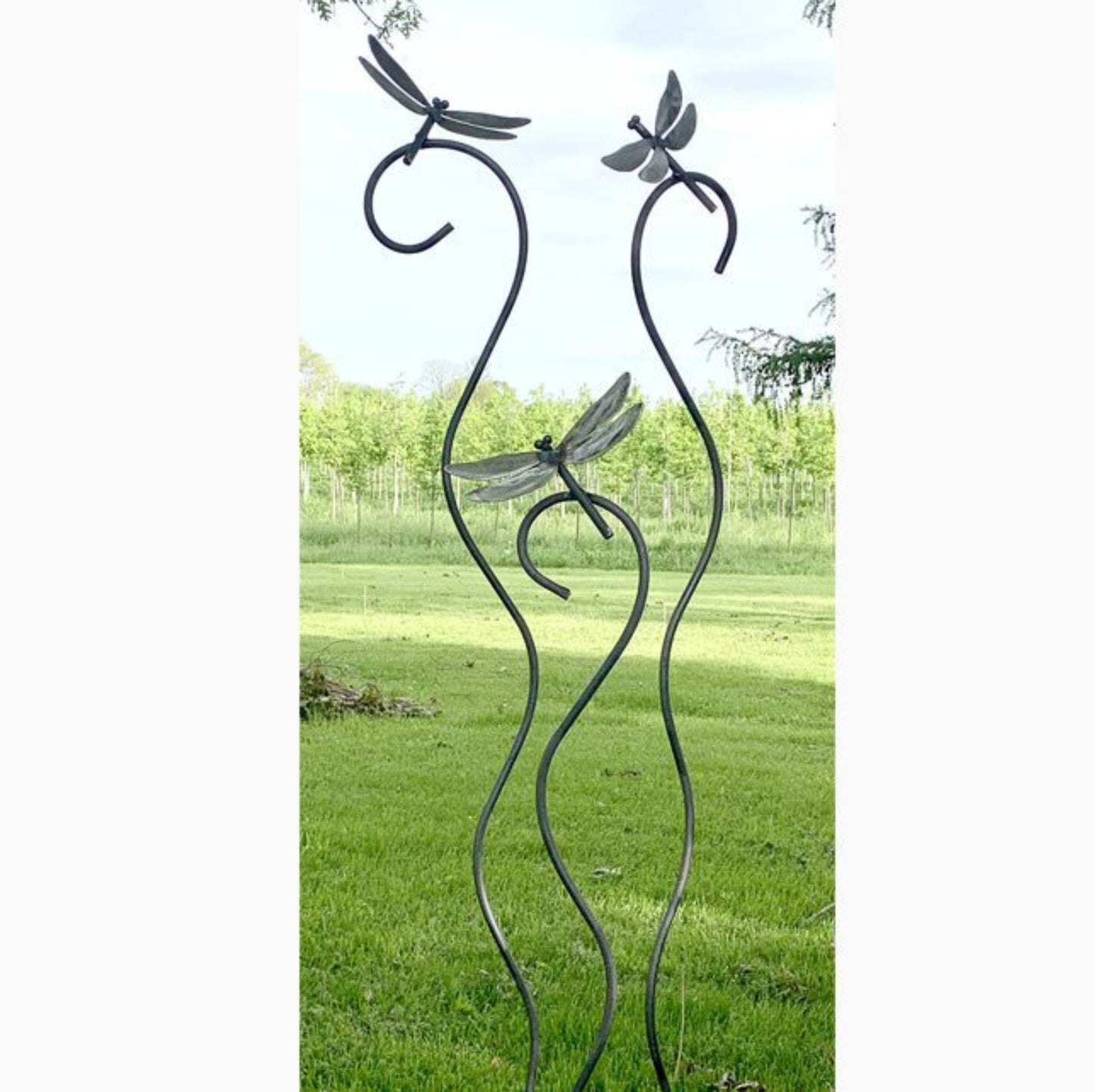 Metal Dragonfly Garden Sculpture