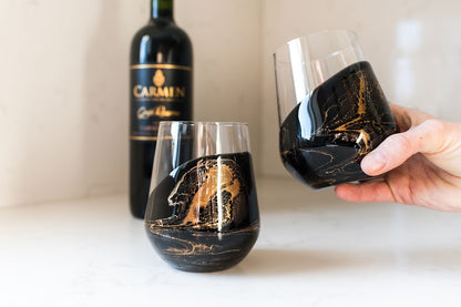 15 oz Wine Glasses – Handcrafted Functional Art (Set of 2)