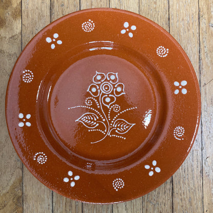Traditional Portuguese Clay Dessert Plate – Hand Painted 23cm (9")
