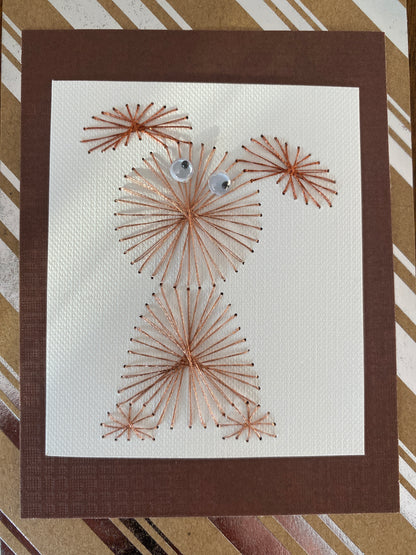 Dog Hand Stitched Greeting Card