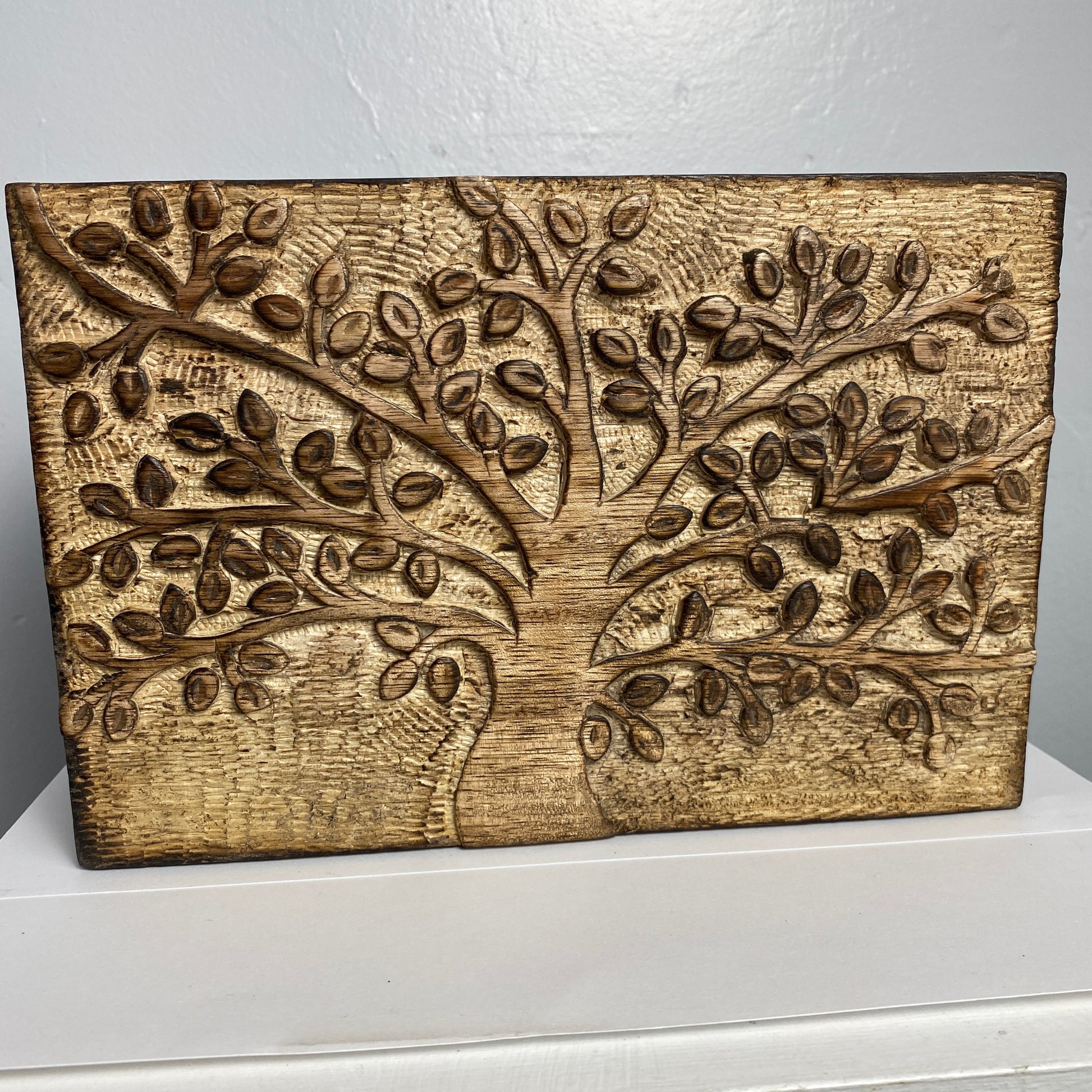 Mango wood tree of life box large