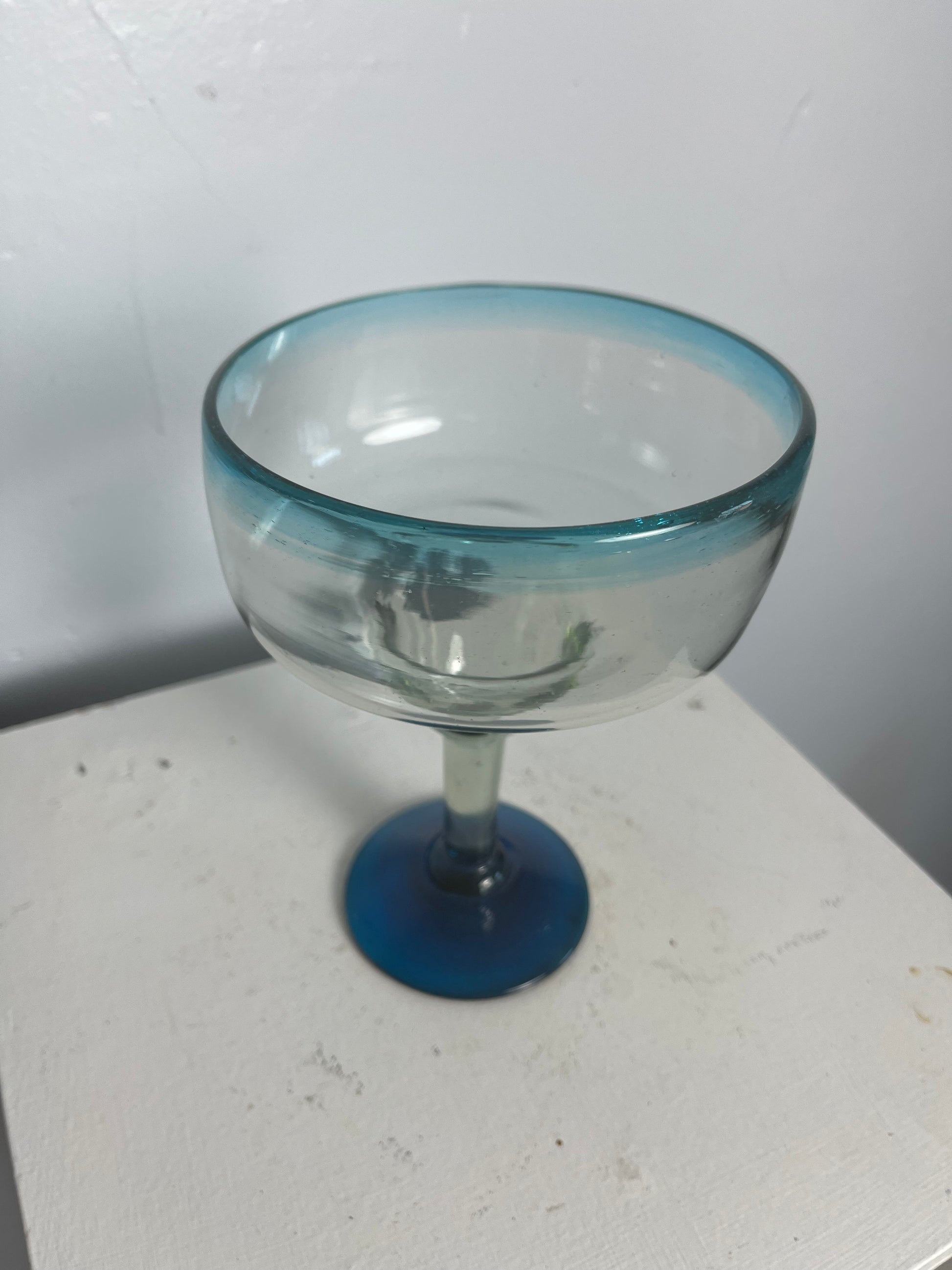hand blown Mexican margarita glass