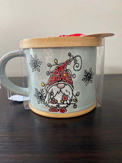 Gnome Mug 17oz with Wood Lid