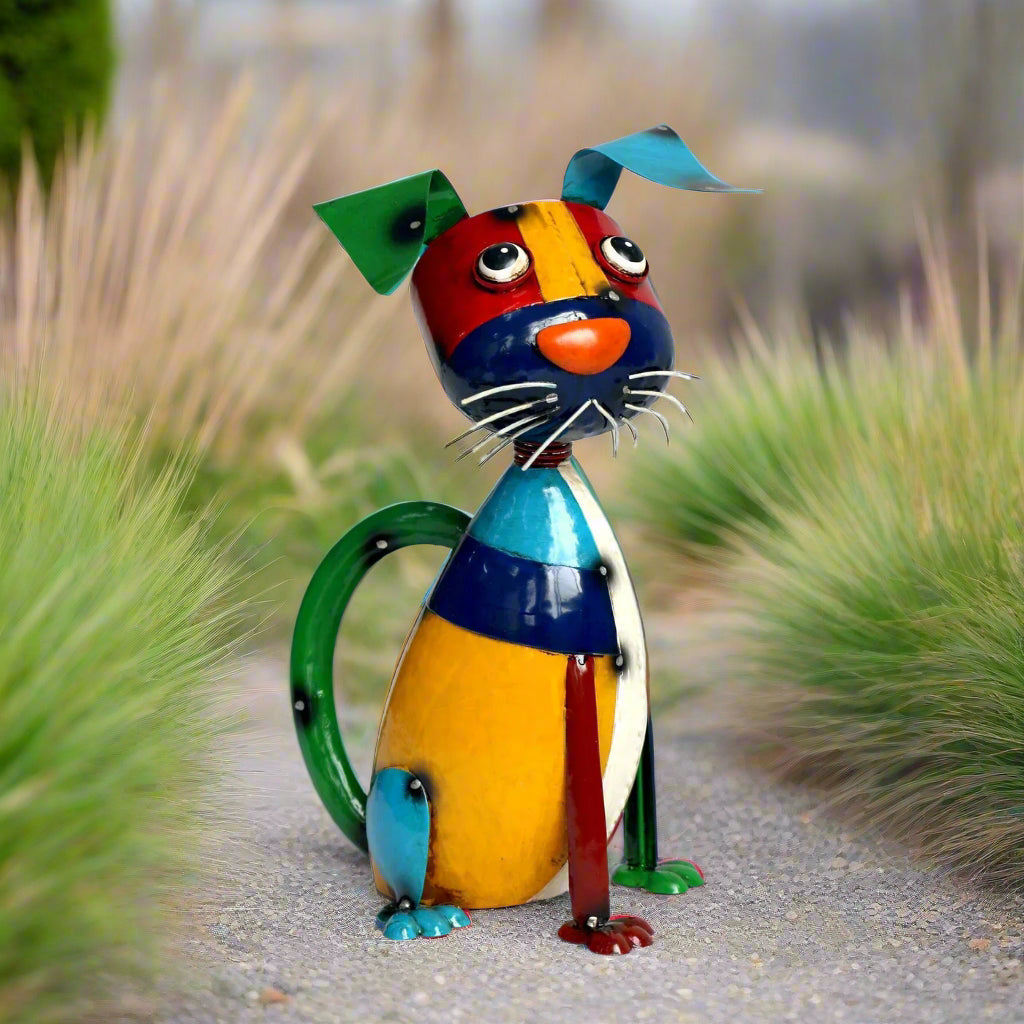 Metal Dog Colourful for the garden